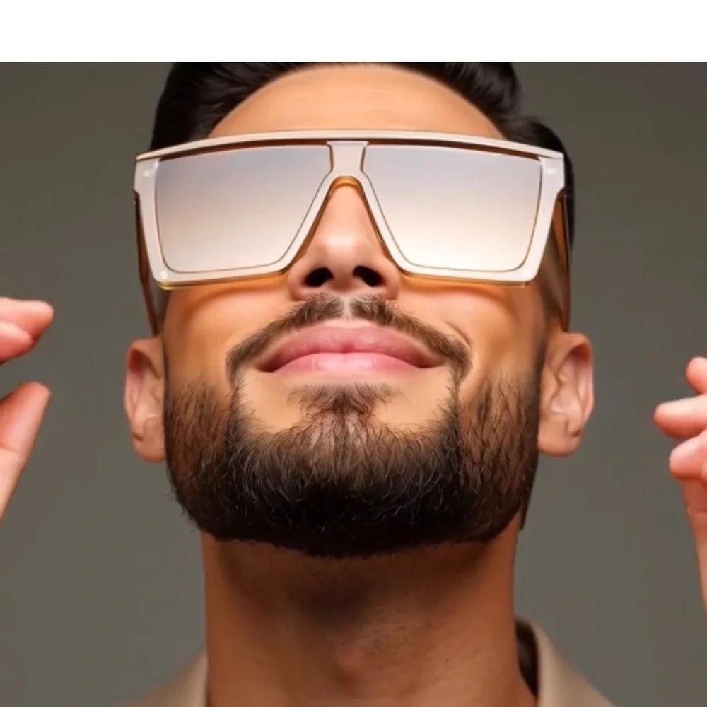 Men Sunglasses Sleek Modern Shield Sunglasses Bold Fashion Gold Mirror Lens 2026